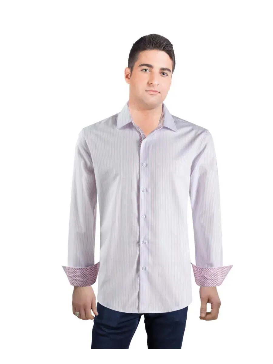 Мужская рубашка с длинным рукавом, slim fit, в полоску Elie Balleh