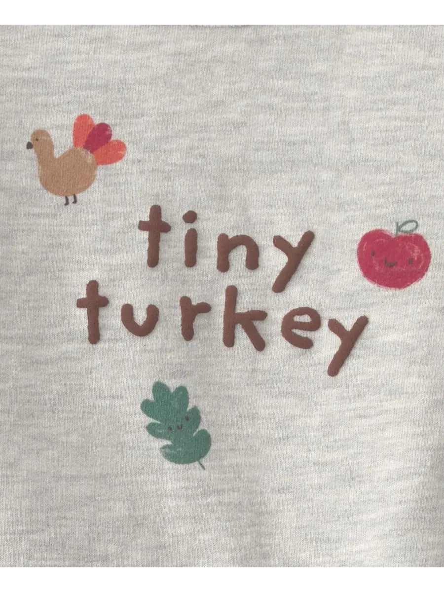 Комплект из топа и брюк Tiny Turkey с длинным рукавом Carter's — изображение 4 из 6, серый