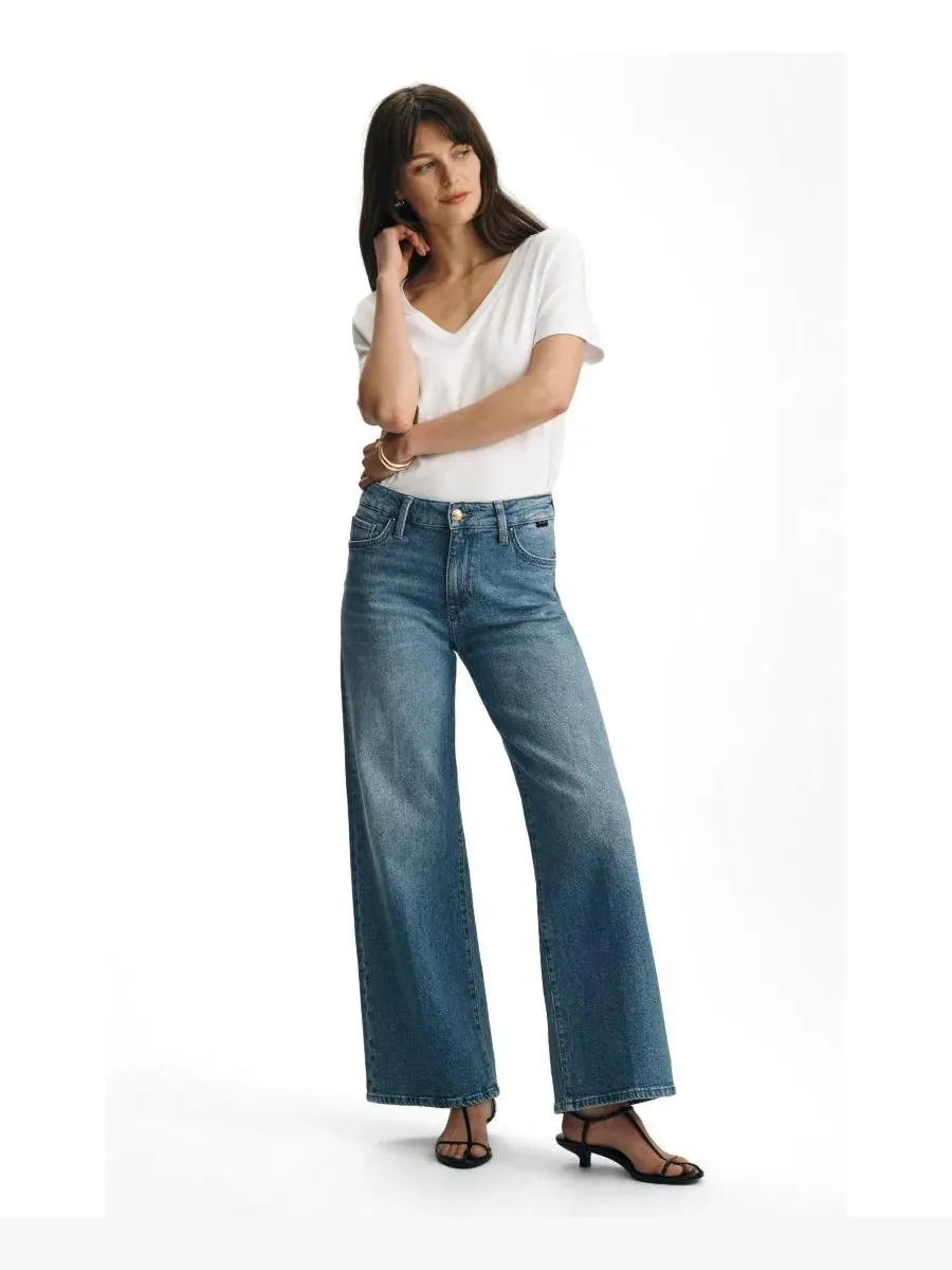 Женские джинсы Paloma Mid Rise Wide Leg Brushed Gold Premium Mavi Jeans