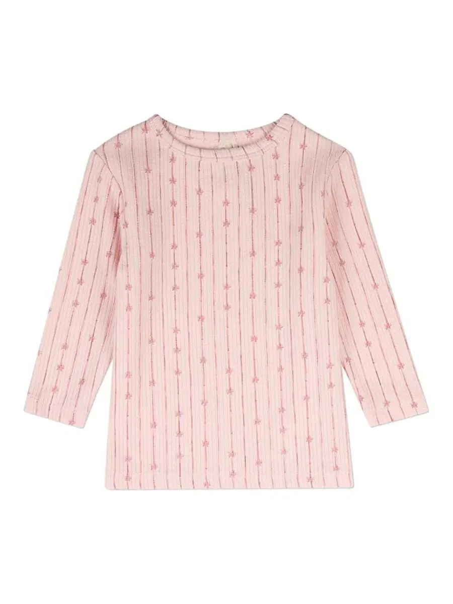 Комплект пижамы из хлопка с принтом Star Light Star Bright MeMoi — изображение 2 из 3, розовый