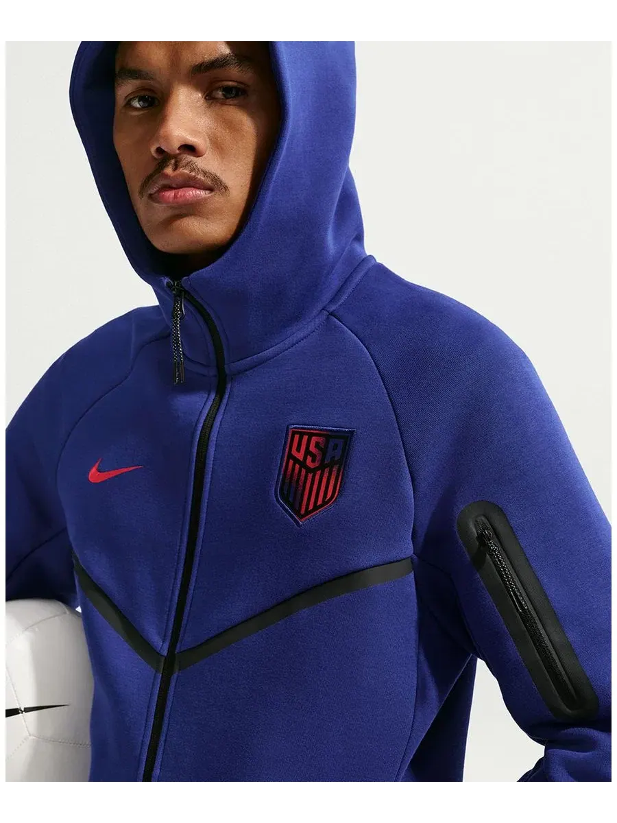 Худи-ветровка с флисом Nike — изображение 3 из 5, глубокий синий/красный