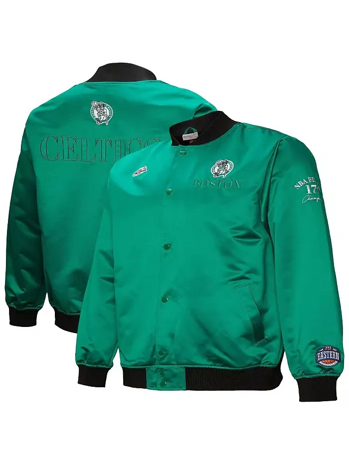 Мужская куртка Boston Celtics Hardwood Classics Team OG 3.0 легкая атласная на молнии