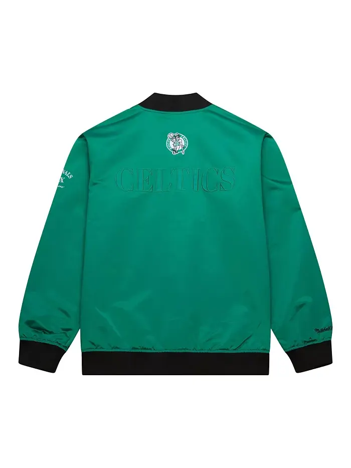 Мужская куртка Boston Celtics Hardwood Classics Team OG 3.0 легкая атласная на молнии — изображение 2 из 5, зеленый
