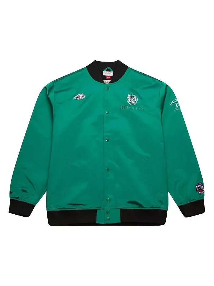 Мужская куртка Boston Celtics Hardwood Classics Team OG 3.0 легкая атласная на молнии — изображение 3 из 5, зеленый