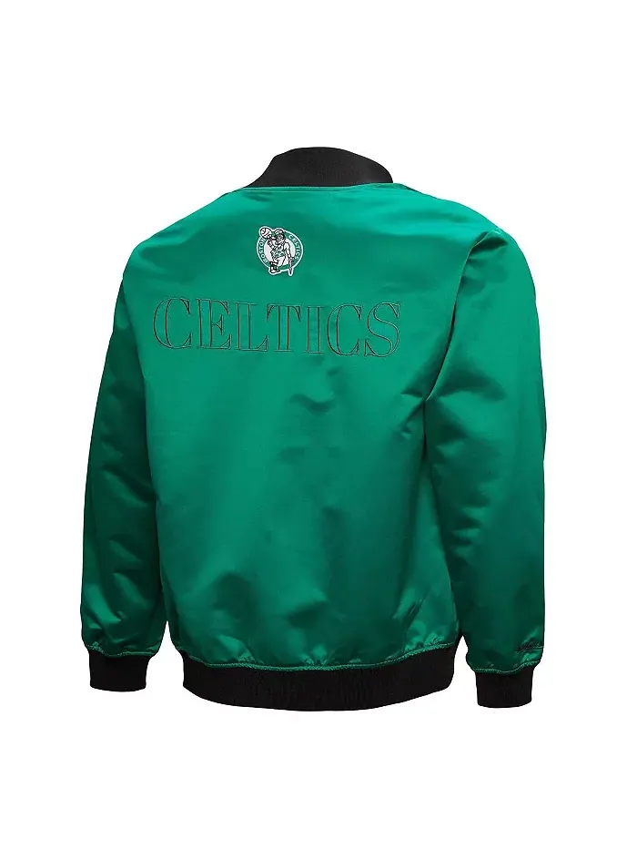 Мужская куртка Boston Celtics Hardwood Classics Team OG 3.0 легкая атласная на молнии — изображение 4 из 5, зеленый
