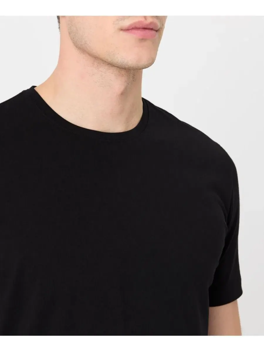 Футболка с круглым вырезом Luxe Signature Classic Crewneck Pact — изображение 2 из 5, черный