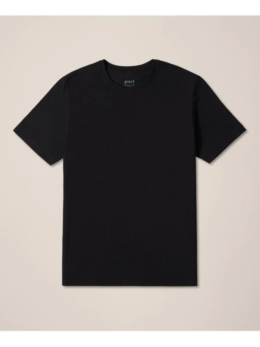 Футболка с круглым вырезом Luxe Signature Classic Crewneck Pact — изображение 5 из 5, черный