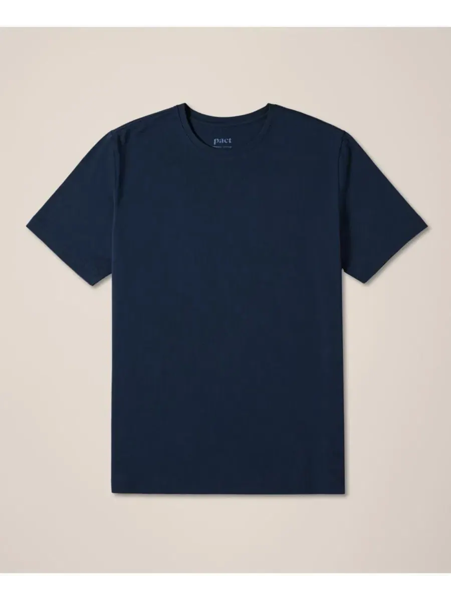 Футболка с длинным рукавом Luxe Signature Classic Crewneck Pact — изображение 5 из 5, темно-синий