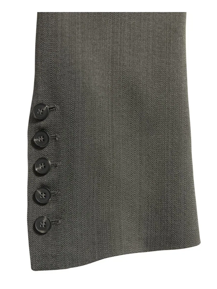 Женский приталенный жакет в елочку, модель Herringbone Fitted Blazer MANGO — изображение 7 из 9, черный