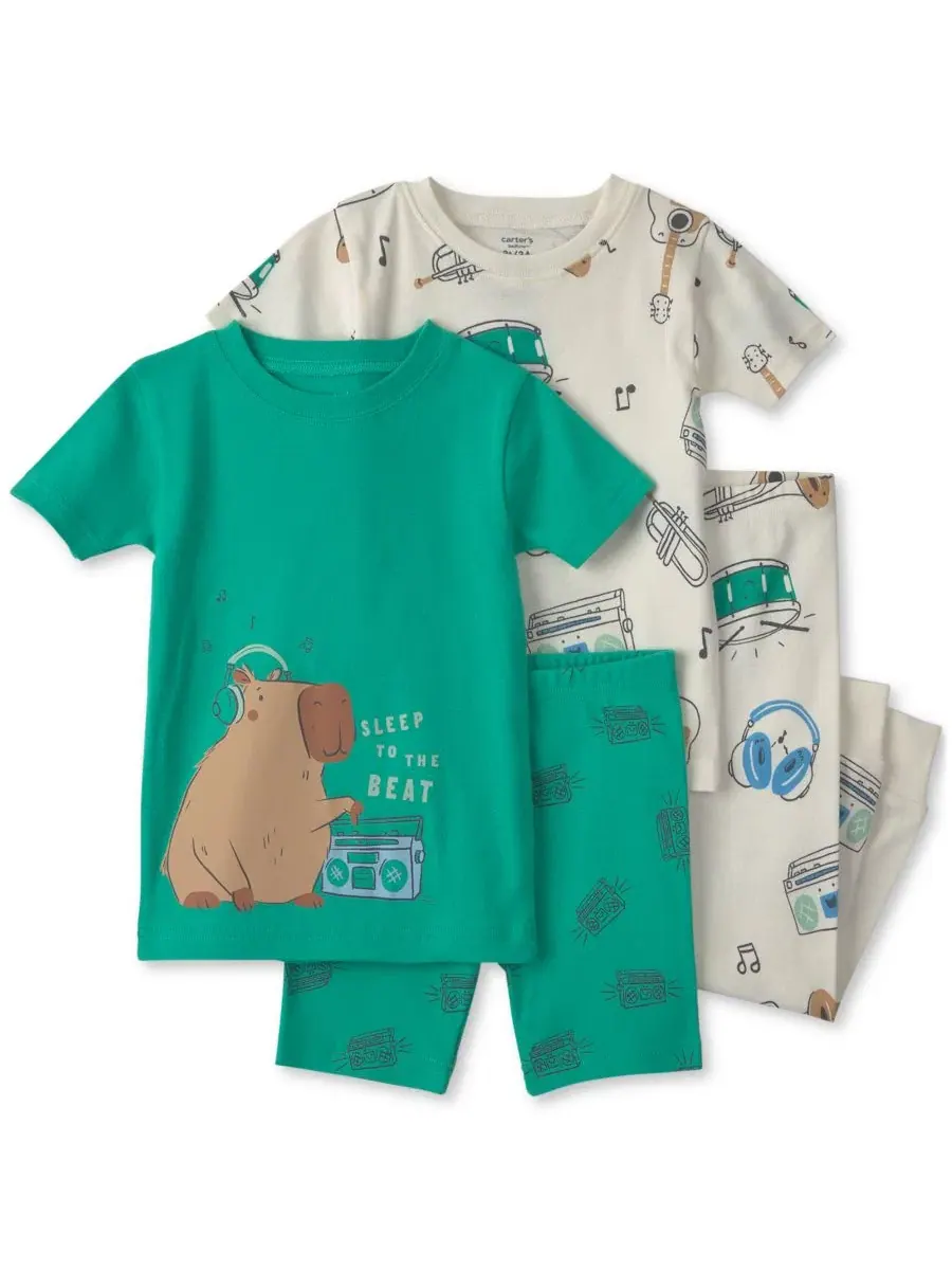 Комплект пижам из 4 предметов, с коротким рукавом Carter's