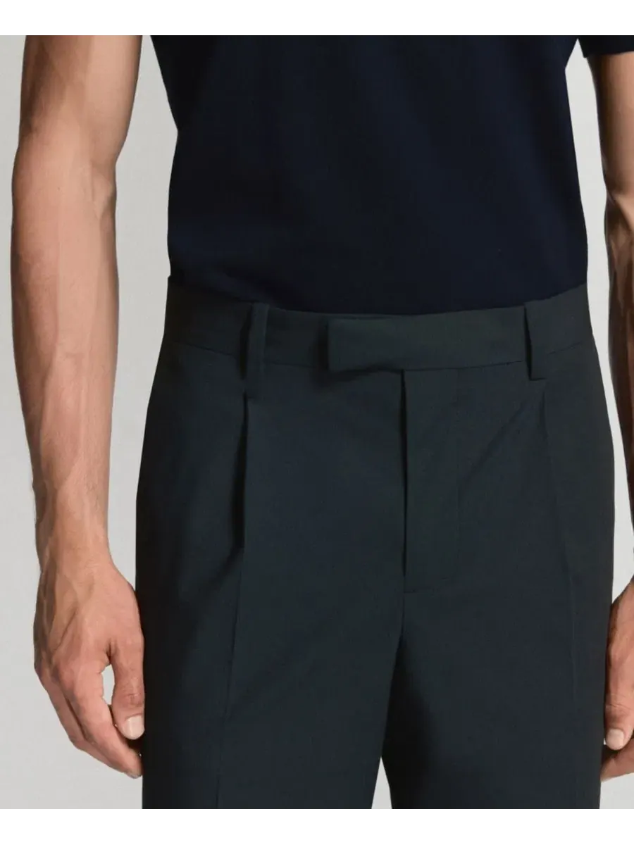 Брюки классические прямого кроя Boston Regular-Fit MANGO — изображение 4 из 6, темно-синий