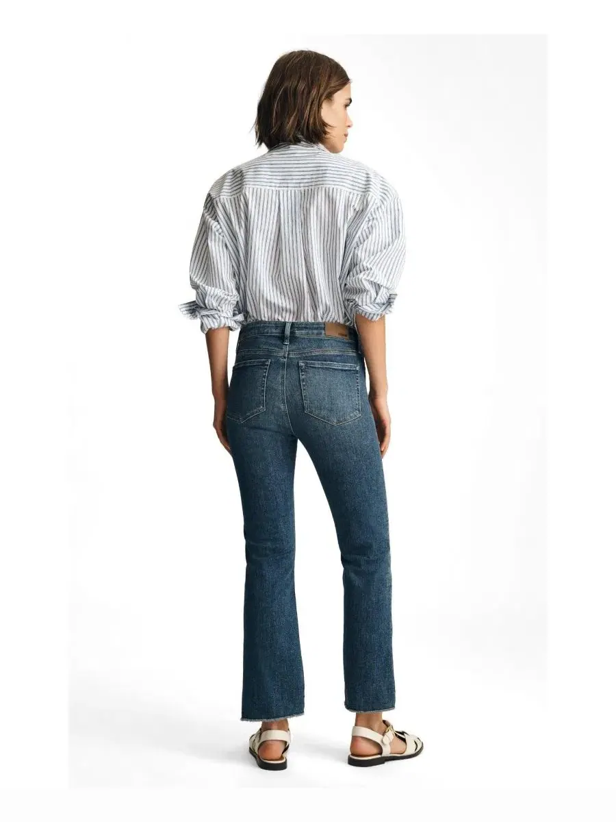 Джинсы-клеш с заниженной посадкой Anika Mavi Jeans — изображение 2 из 6, темный синий