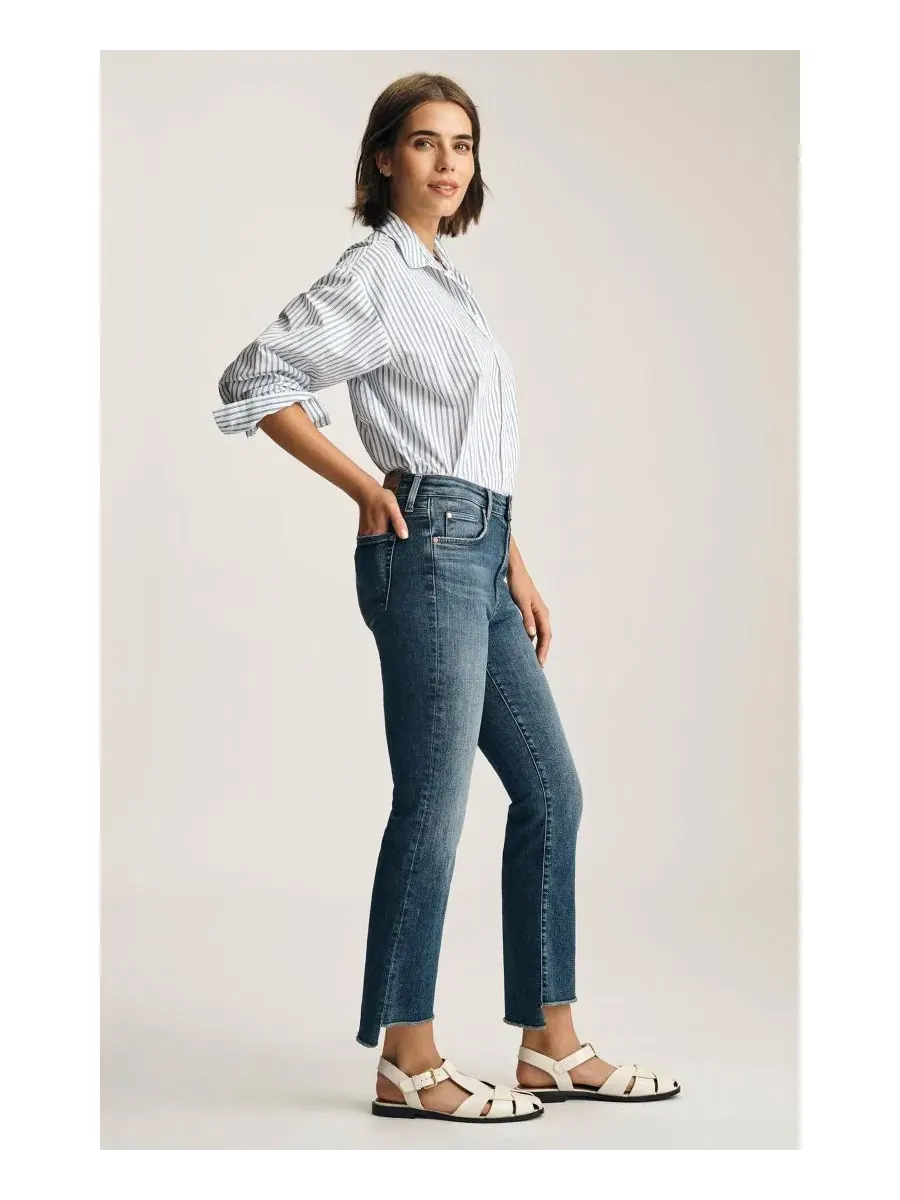 Джинсы-клеш с заниженной посадкой Anika Mavi Jeans — изображение 4 из 6, темный синий