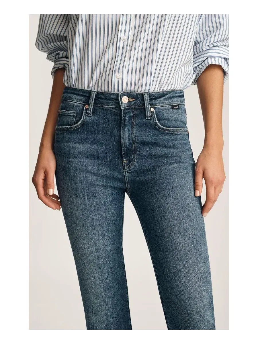 Джинсы-клеш с заниженной посадкой Anika Mavi Jeans — изображение 5 из 6, темный синий