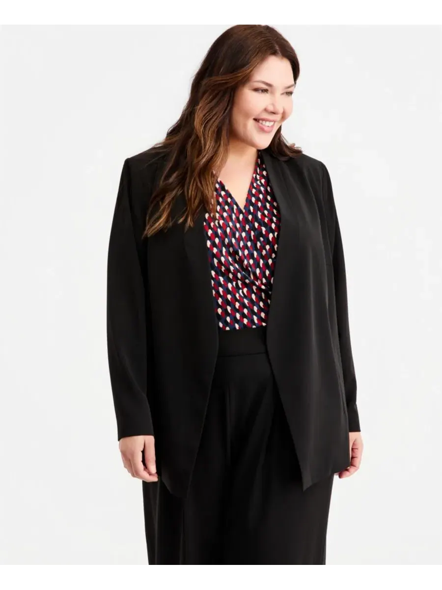 Жакет без воротника и застежки Anne Klein