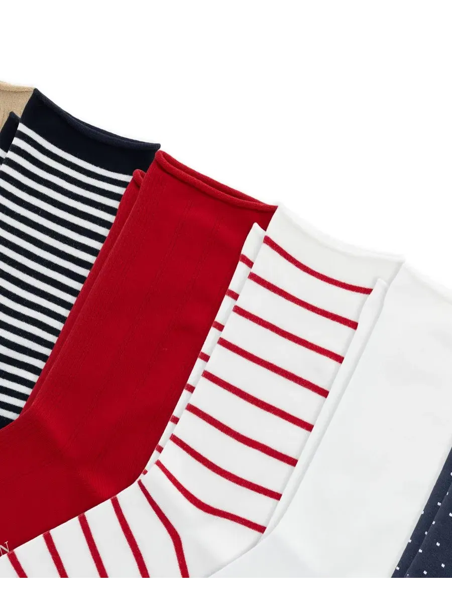 Комплект носков с принтом горох и полоска, 6 пар Lauren Ralph Lauren — изображение 2 из 3, темно-синий