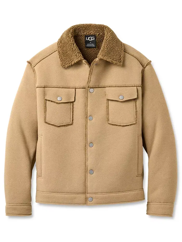 Мужская куртка UGG Janson Trucker с длинными рукавами Ugg — изображение 3 из 6, бежевый/бежевый