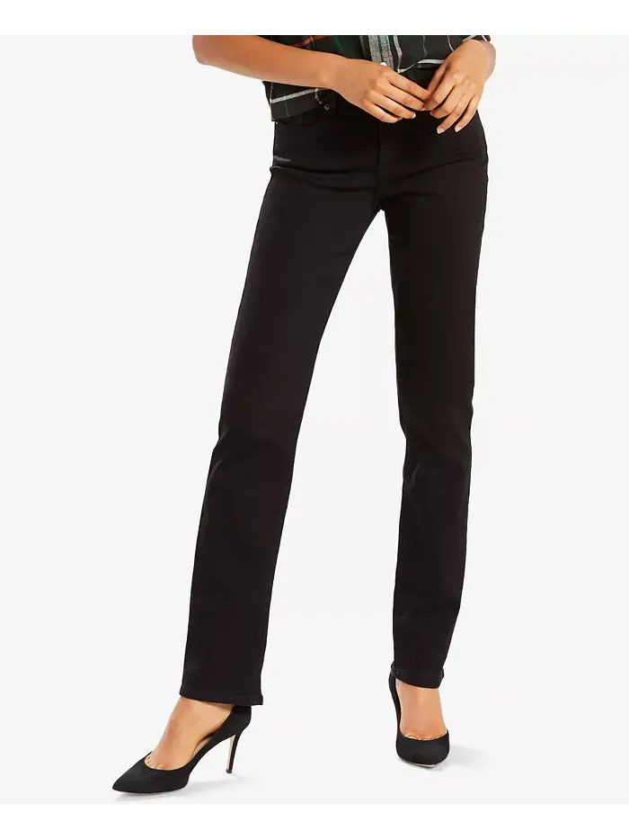 Женские классические джинсы Mid Rise с прямыми штанинами Levi'S — изображение 1 из 9, черный