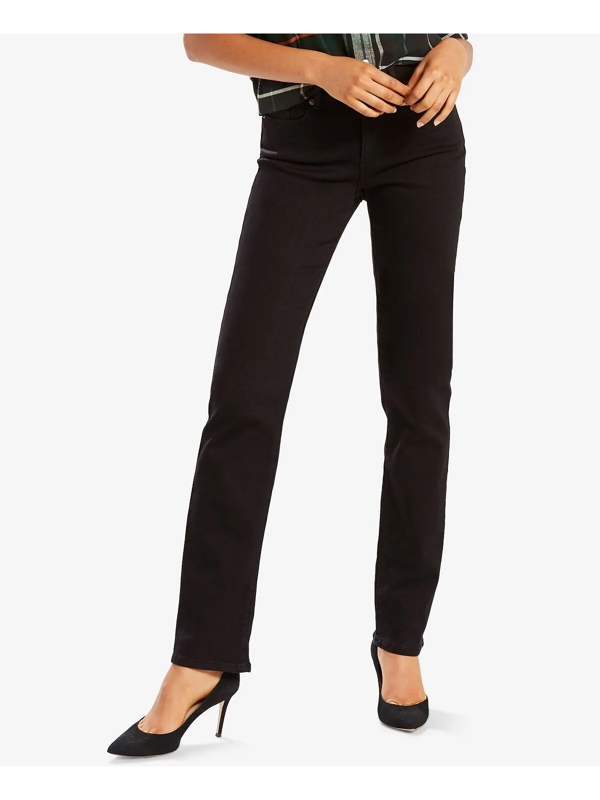 Женские джинсы Levi's Classic Mid-Rise Straight-Leg — изображение 2 из 8, черный