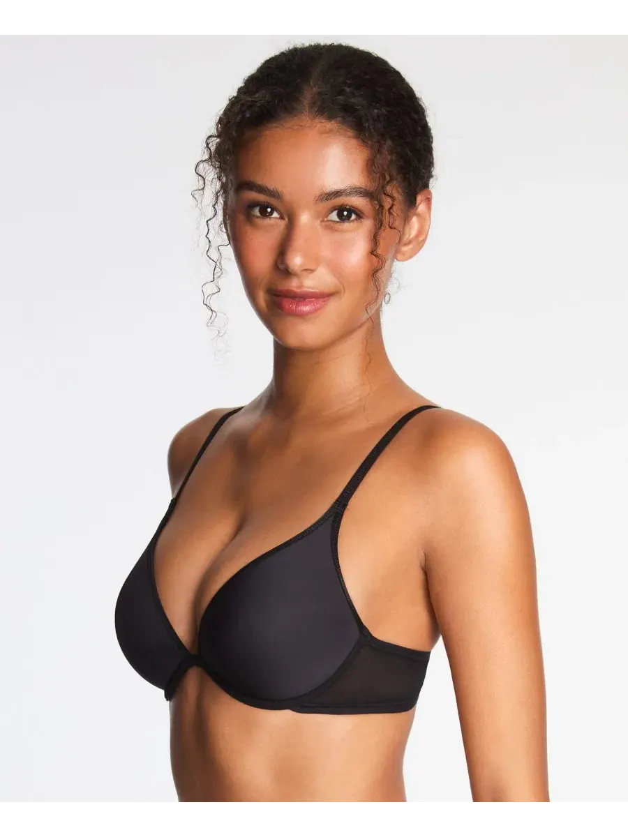 Бюстгальтер-майка с контурными чашками, модель Plunge Contour Low Coverage Underwire T-Shirt Bra — изображение 2 из 5, ночь