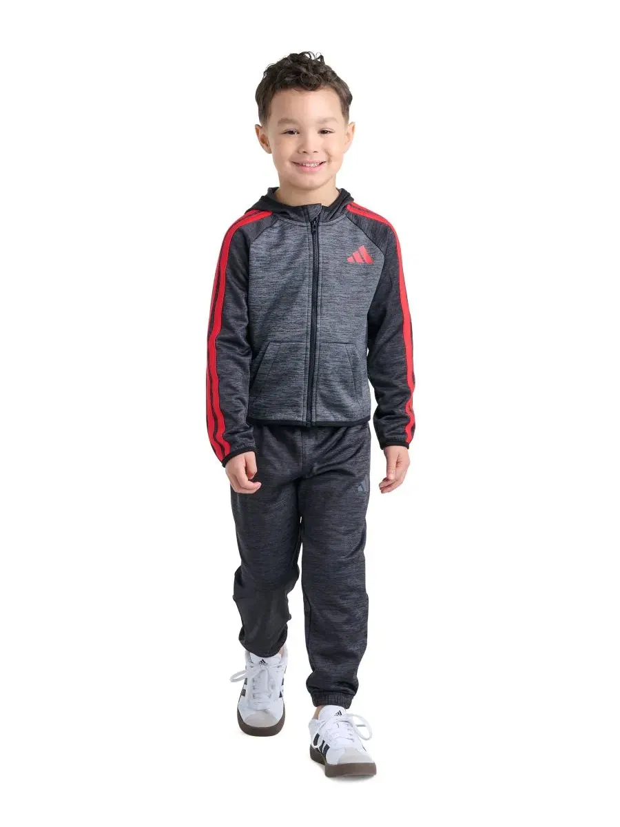 Комплект из куртки и джоггеров с капюшоном, модель 2-Piece Set adidas — изображение 1 из 4, черный/красный