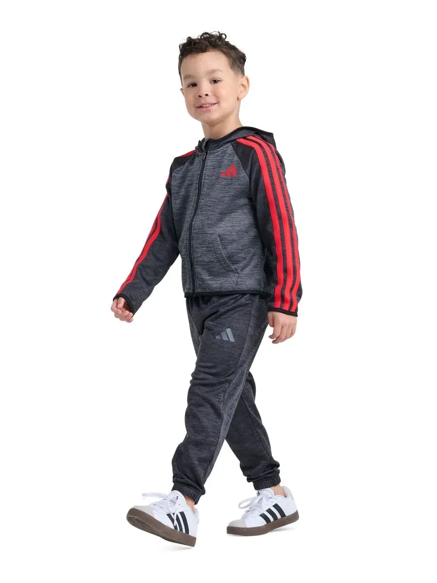Комплект из куртки и джоггеров с капюшоном, модель 2-Piece Set adidas — изображение 2 из 4, черный/красный