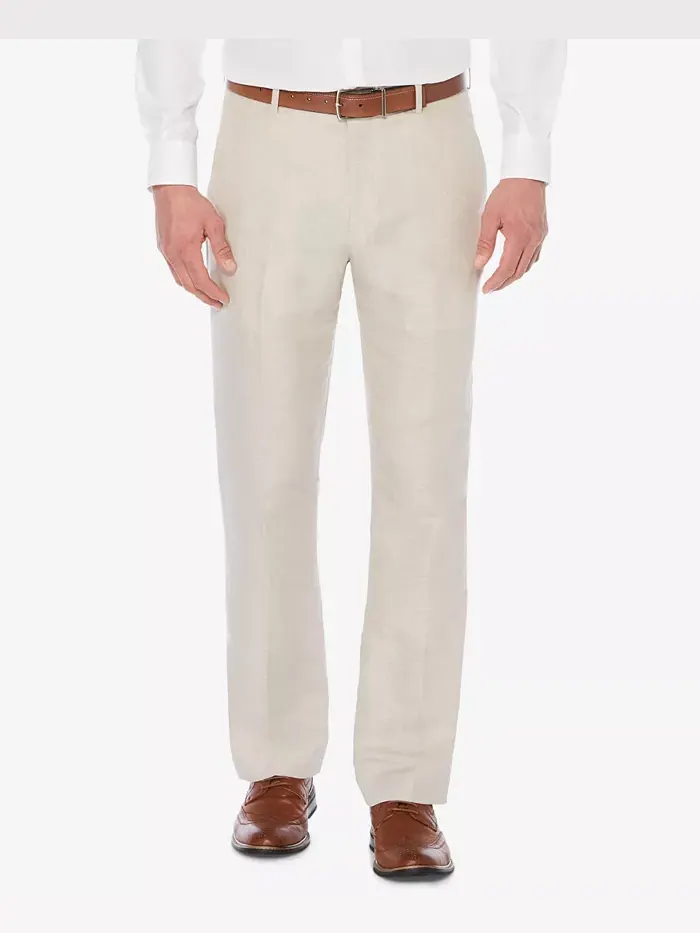 Мужские классические брюки из льняной смеси в елочку Perry Ellis