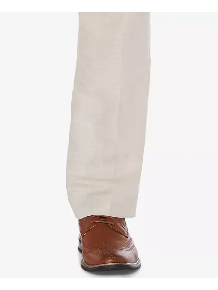 Мужские классические брюки из льняной смеси в елочку Perry Ellis — 5