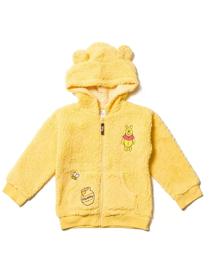 Детская толстовка с молнией для мальчиков Mickey Mouse Tigger Pluto Winnie the Pooh — желтый