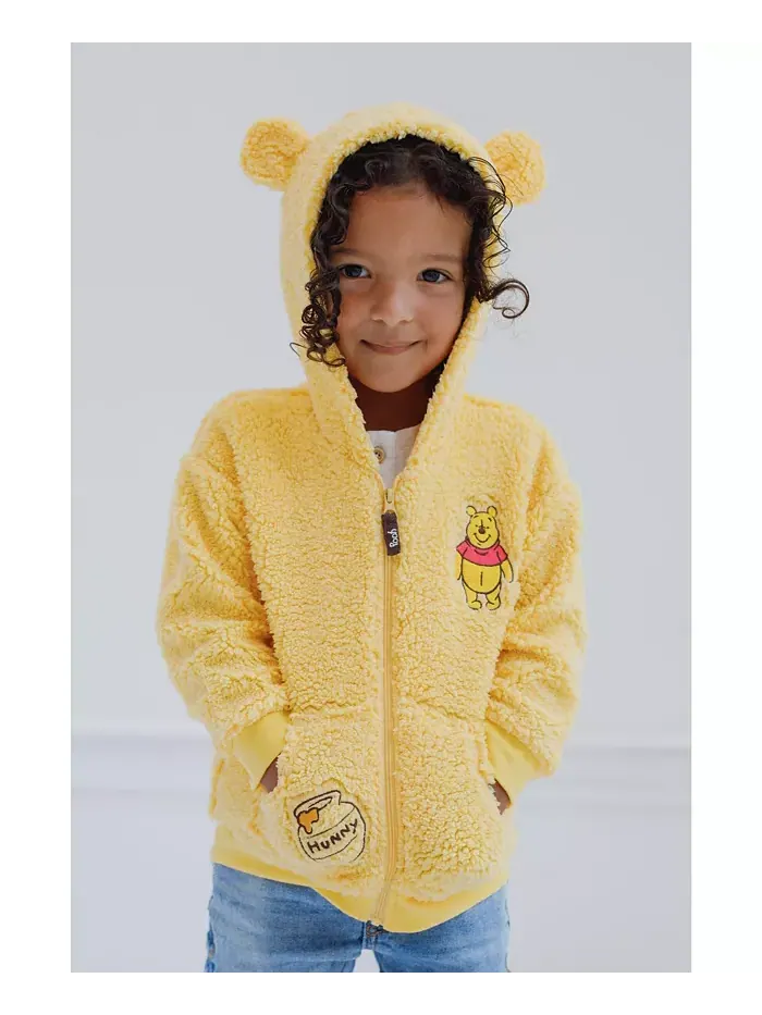Детская толстовка с молнией для мальчиков Mickey Mouse Tigger Pluto Winnie the Pooh — изображение 2 из 3, желтый