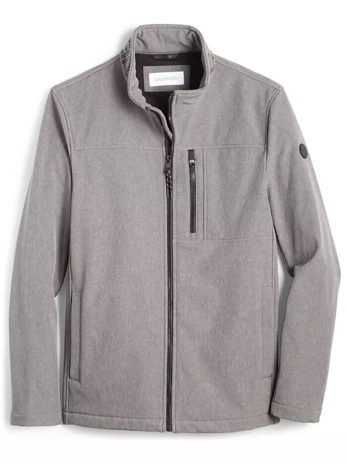 Ветровка Calvin Klein Infinite Stretch Soft Shell — изображение 1 из 8, светлый серый
