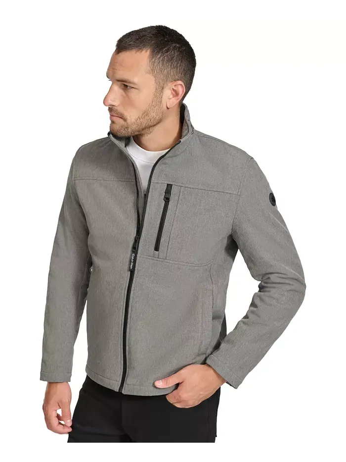 Ветровка Calvin Klein Infinite Stretch Soft Shell — изображение 2 из 8, светлый серый