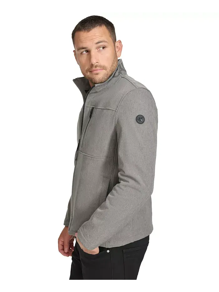 Ветровка Calvin Klein Infinite Stretch Soft Shell — изображение 4 из 8, светлый серый