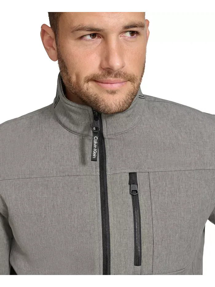 Ветровка Calvin Klein Infinite Stretch Soft Shell — изображение 5 из 8, светлый серый