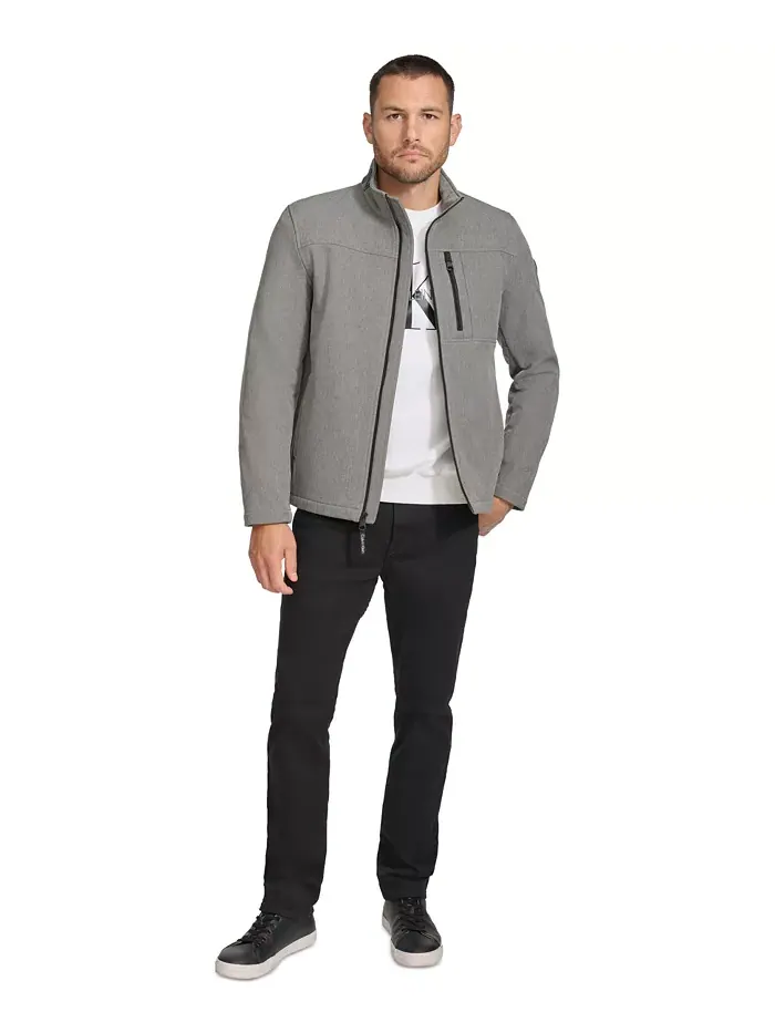 Ветровка Calvin Klein Infinite Stretch Soft Shell — изображение 6 из 8, светлый серый