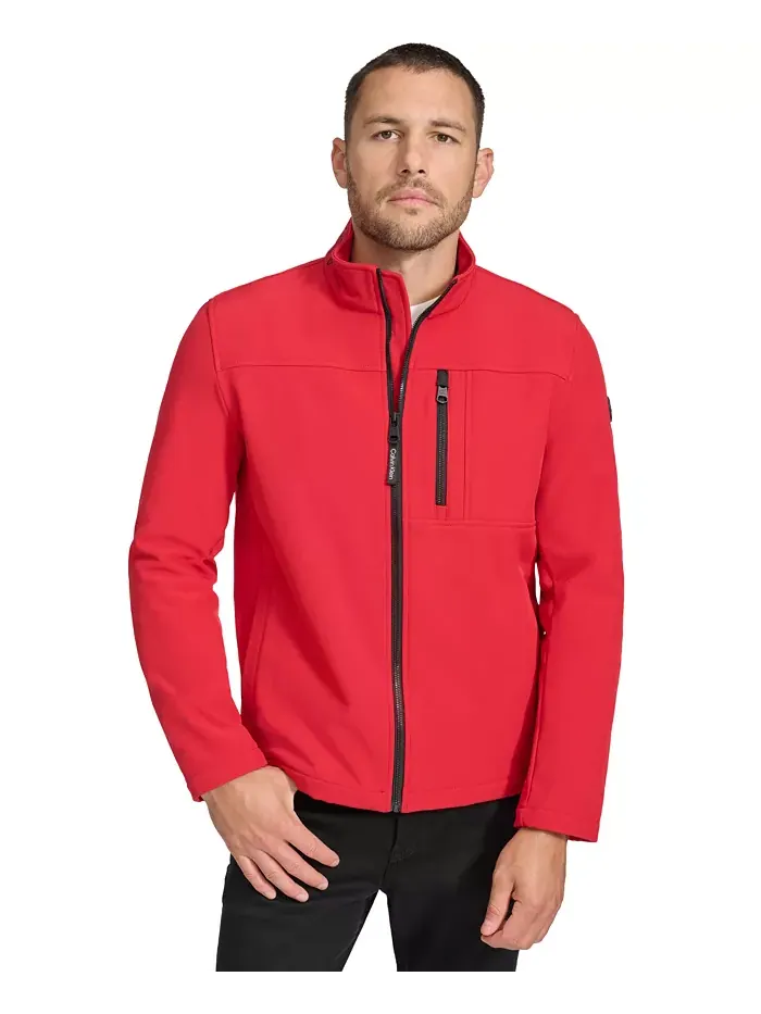 Ветровка Calvin Klein Infinite Stretch Soft Shell — изображение 2 из 7, глубокий красный
