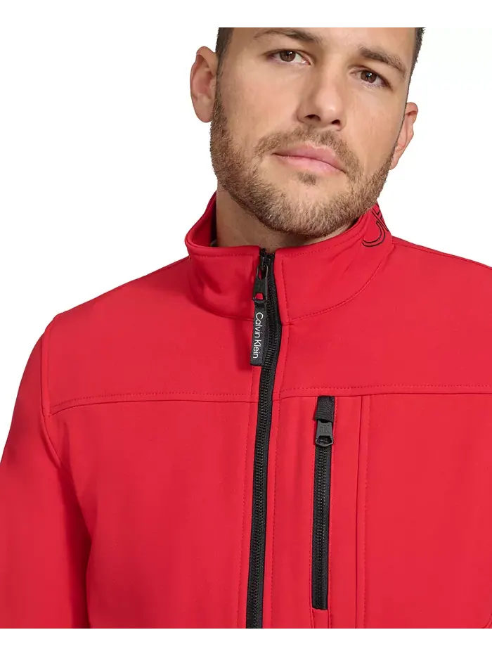 Ветровка Calvin Klein Infinite Stretch Soft Shell — изображение 5 из 7, глубокий красный