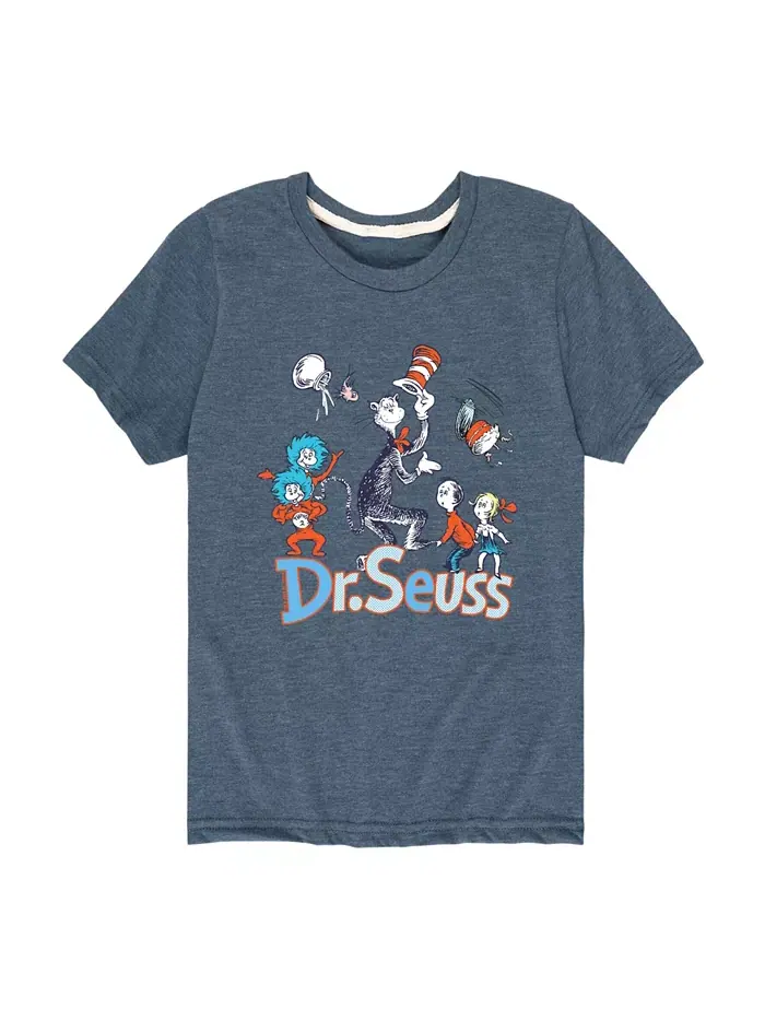 Футболка с принтом для мальчиков Toddler Boys Graphic T-Shirt Dr. Seuss — синий