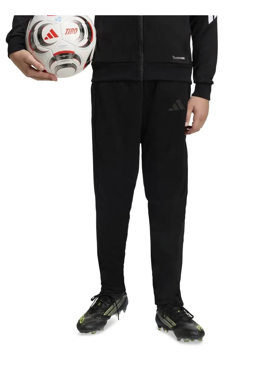 Детские тренировочные футбольные штаны Tiro 26 для мальчиков 6-20 лет Adidas — изображение 3 из 9, черный/черный