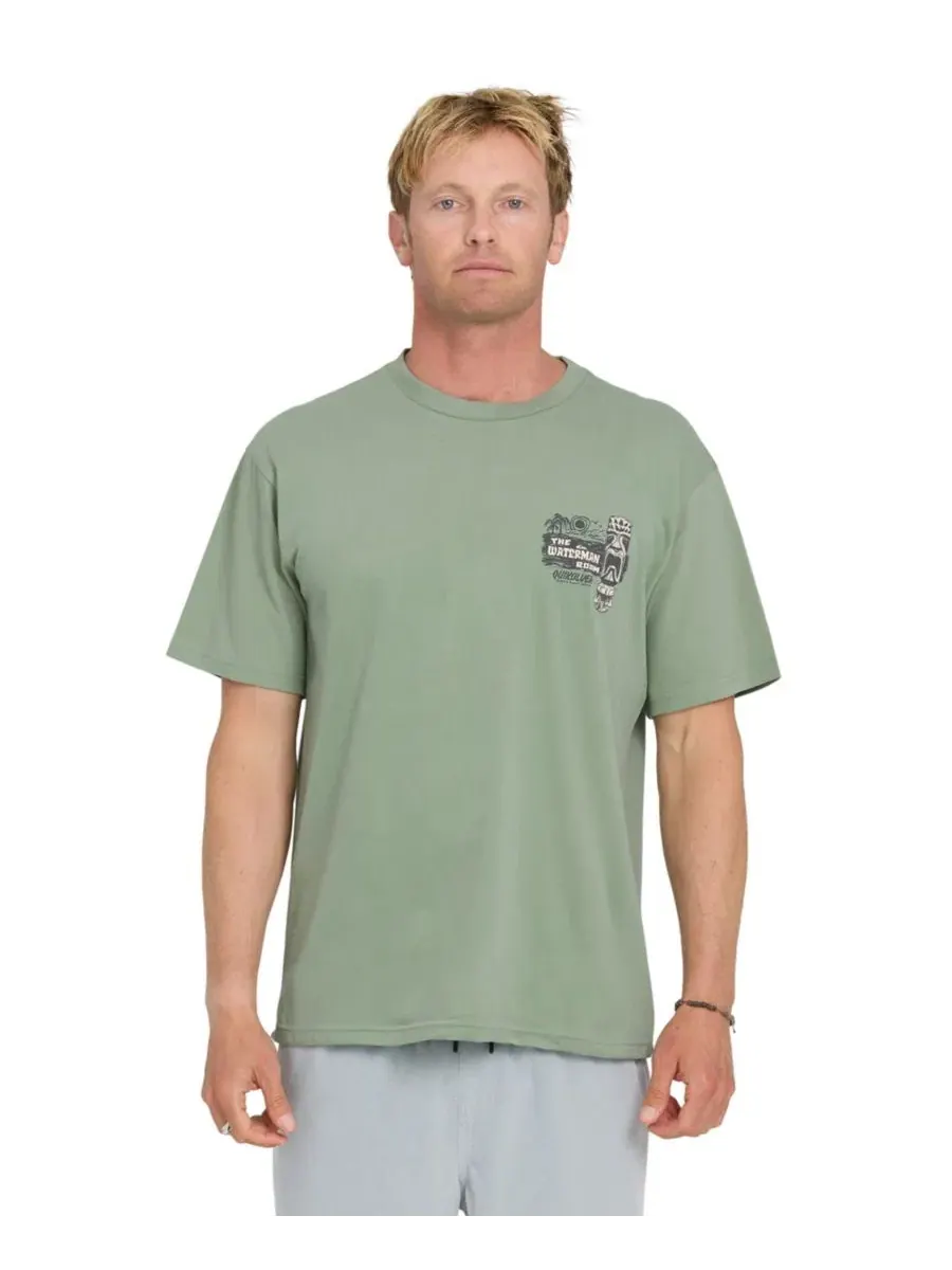 Мужская классическая футболка с коротким рукавом Quiksilver Room Quiksilver Waterman — изображение 2 из 3, кувшинка