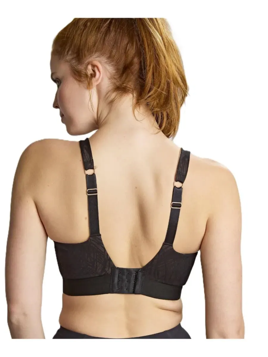 Спортивный бюстгальтер с высокой поддержкой, без поролона, Endurance Panache Lingerie — изображение 4 из 5, черный