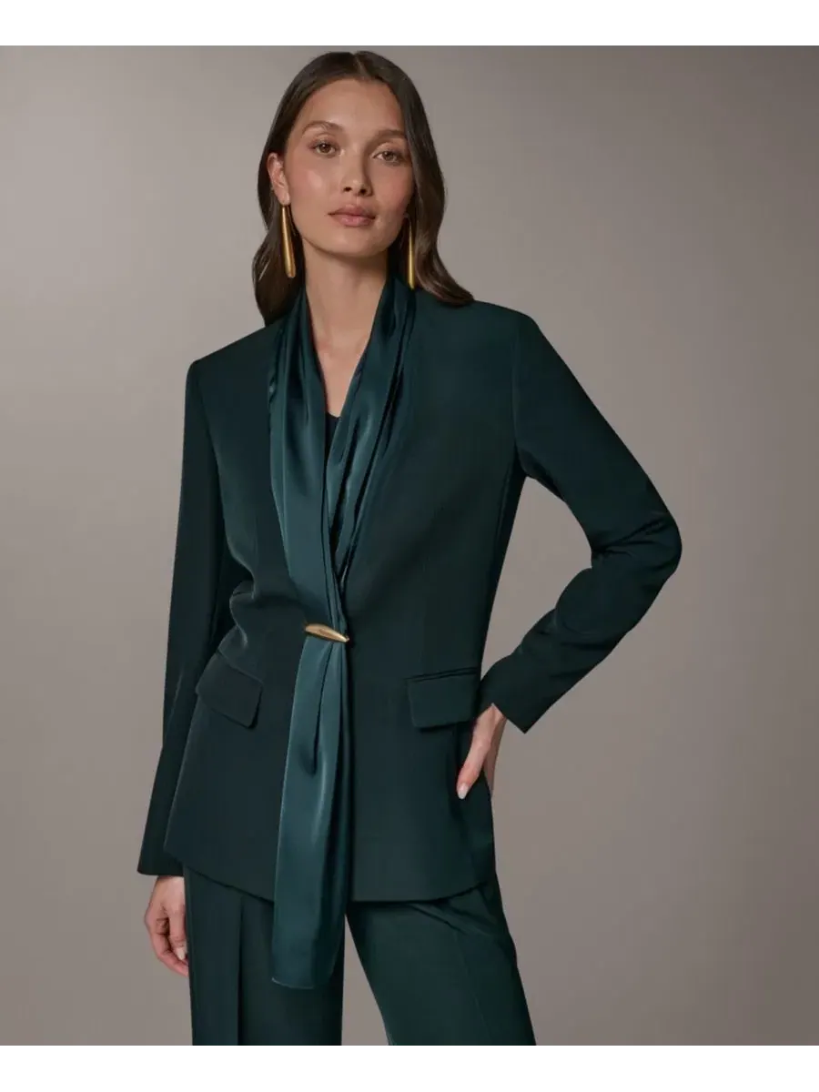 Женский блейзер с шарф-воротником Donna Karan New York