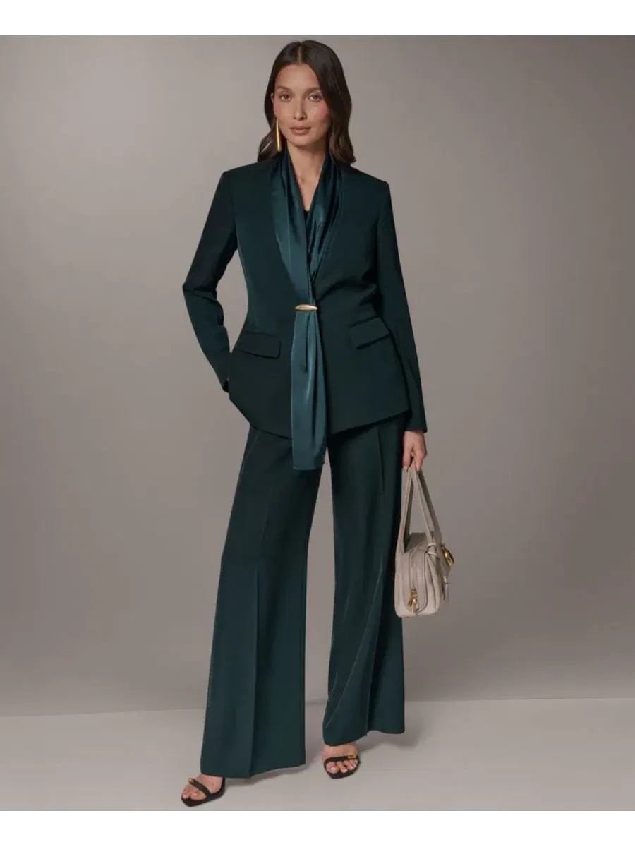 Женский блейзер с шарф-воротником Donna Karan New York — изображение 9 из 11, черный