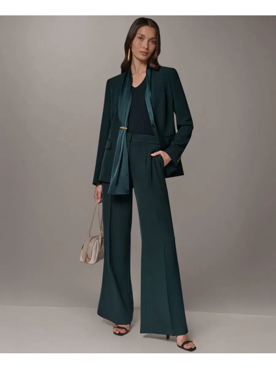 Женский блейзер с шарф-воротником Donna Karan New York — изображение 10 из 11, черный