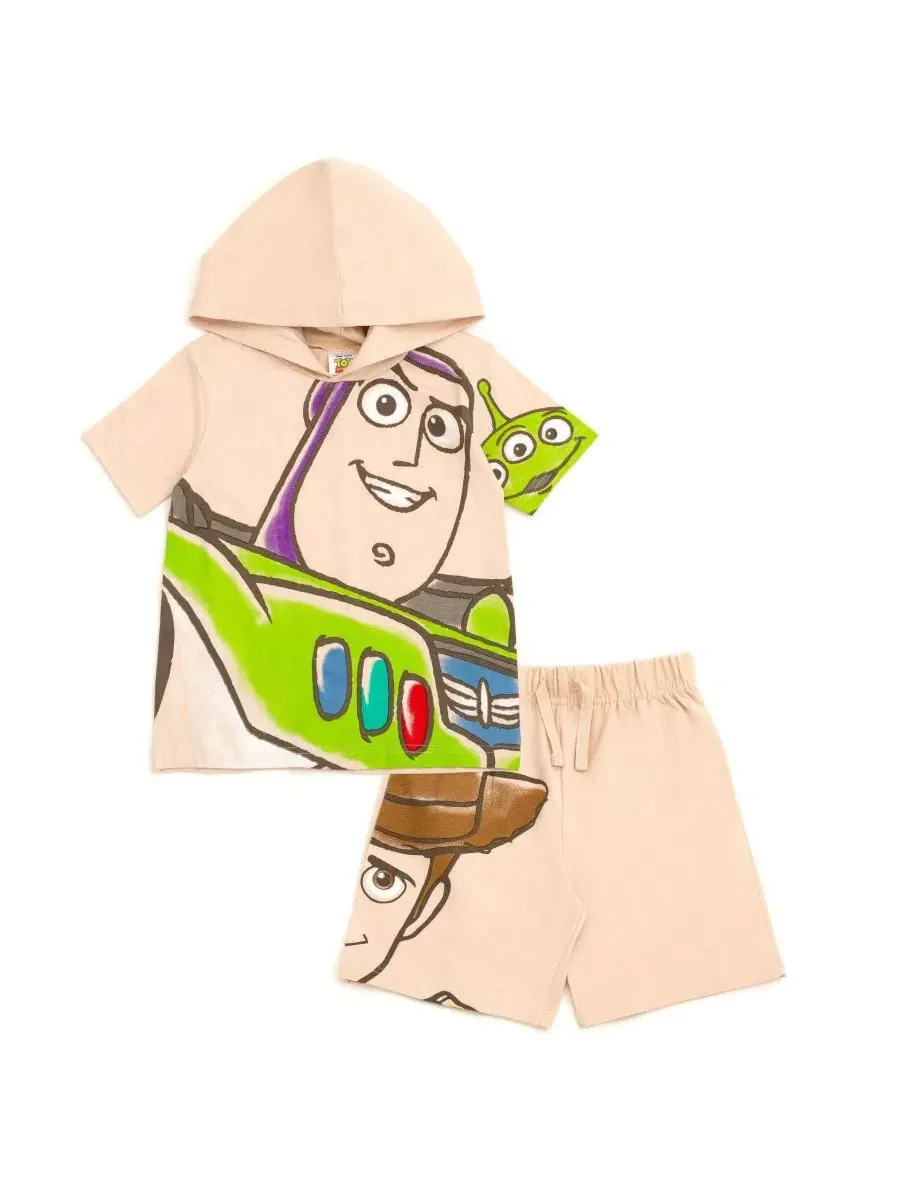 Комплект из футболки с капюшоном и шорт с принтом Toy Story, модель Cosplay, бренд Toy Story — бежевый