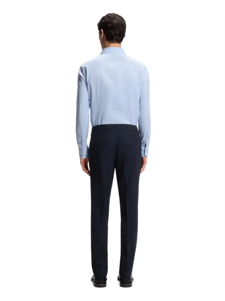 Брюки классические из шерсти и шелка с завязками Hugo Boss — 3