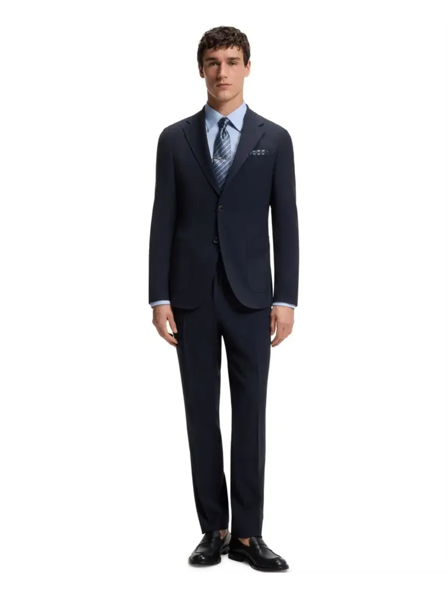 Брюки классические из шерсти и шелка с завязками Hugo Boss — 4