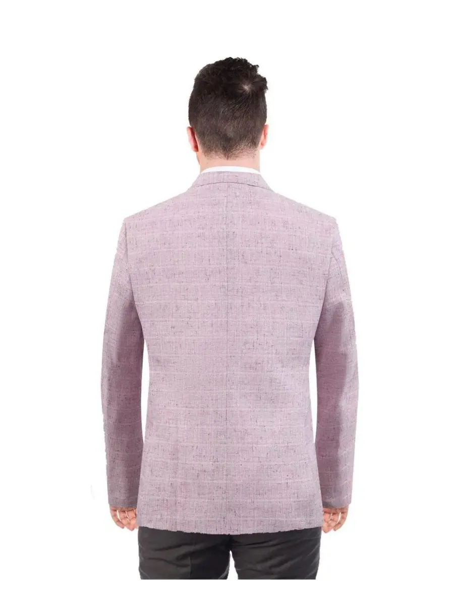 Пиджак спортивный с мелкой текстурой, Slim Fit Elie Balleh — изображение 2 из 5, розовый