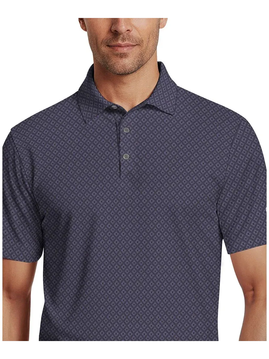 Мужское поло с геометрическим принтом Essential Geo Print PGA TOUR, Peacoat — изображение 2 из 6