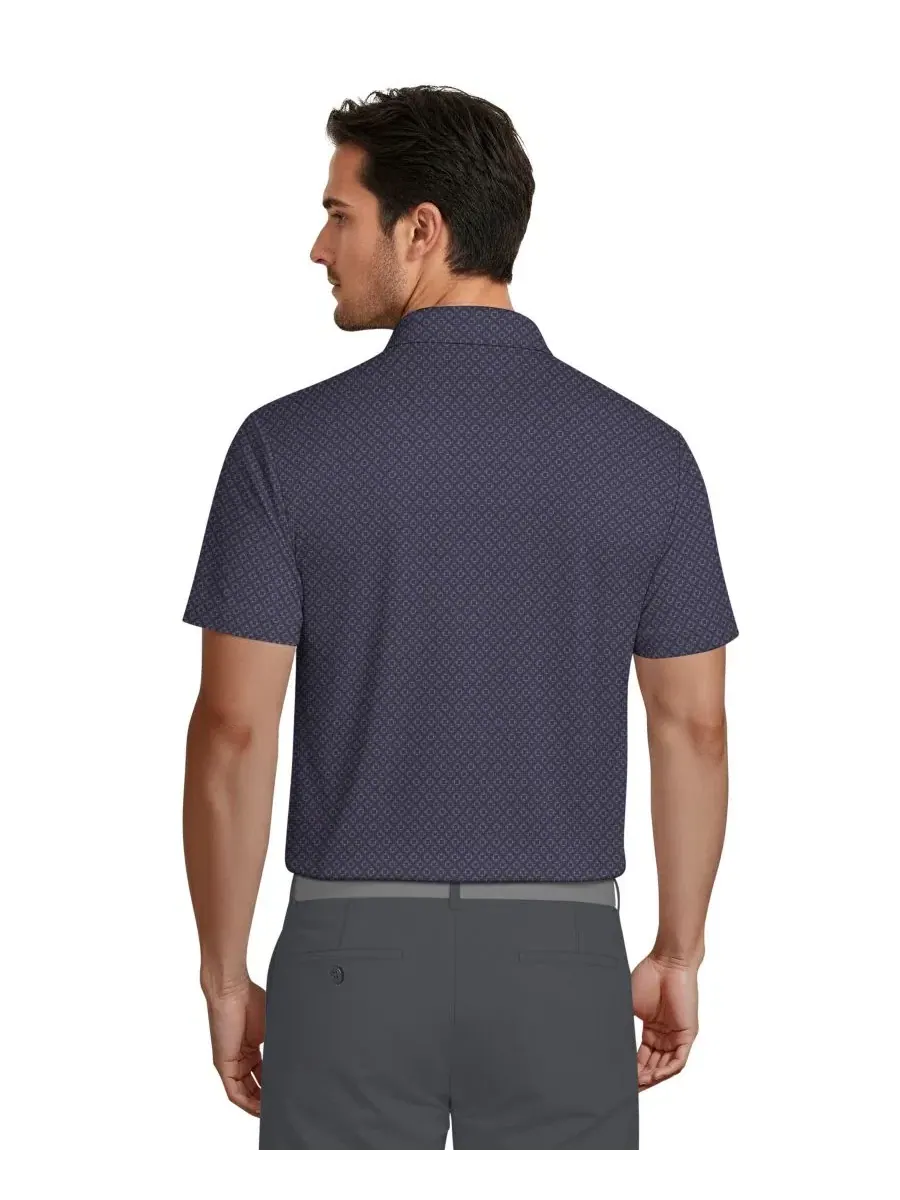 Мужское поло с геометрическим принтом Essential Geo Print PGA TOUR, Peacoat — изображение 3 из 6